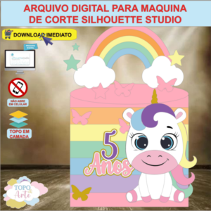 ARQUIVO de Corte Topo de Bolo Unicornio - 19