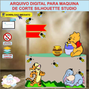 ARQUIVO de Corte Topo de Bolo Ursinho Pooh - 06