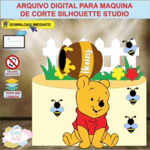 ARQUIVO de Corte Topo de Bolo Ursinho Pooh - 01