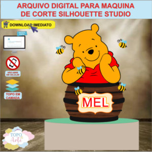 ARQUIVO de corte Topo de bolo Ursinho Pooh - 02