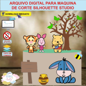 ARQUIVO de Corte Topo de Bolo Ursinho Pooh - 03