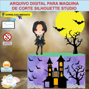 ARQUIVO de Corte Topo de Bolo Wandinha Addams - 03