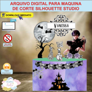 ARQUIVO de Corte Topo de Bolo Wandinha Addams - 04