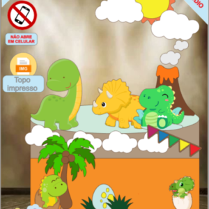 ARQUIVO de Corte Topo de Bolo Dinossauro Baby - 02