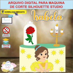 ARQUIVO de Corte Topo de Bolo A Bela e a Fera - 12