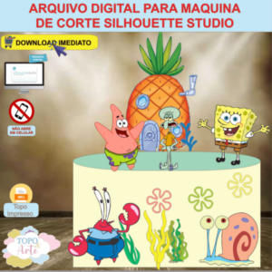 ARQUIVO de Corte Topo de Bolo Bob Esponja - 01