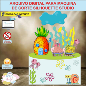 ARQUIVO de Corte Topo de Bolo Bob Esponja - 04