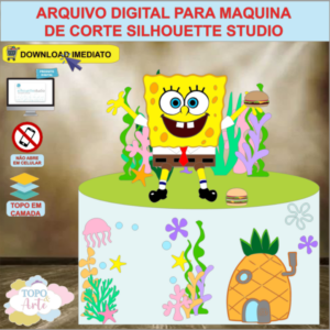 ARQUIVO de Corte Topo de Bolo Bob Esponja - 05