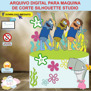 ARQUIVO de Corte Topo de Bolo Bob Esponja Meninos que Choram - 02
