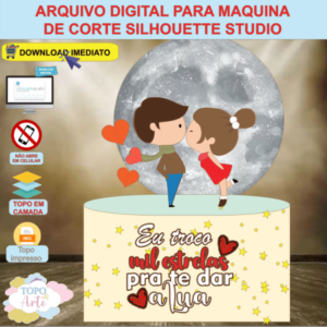 ARQUIVO de Corte Topo de Bolo Dia dos Namorados Casal Apaixonados - 05