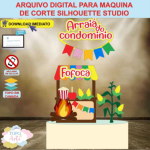 ARQUIVO de Corte Topo de Bolo Festa Junina Barraca da Fofoca - 62