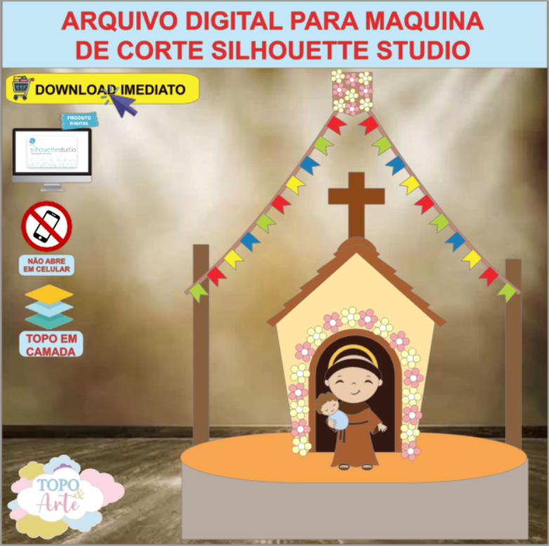 ARQUIVO de Corte Topo de Bolo Festa Junina Santo Antônio na Capela - 24