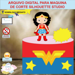 ARQUIVO de Corte Topo de Bolo Mulher Maravilha - 04