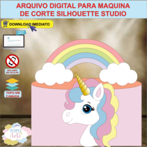 ARQUIVO de Corte Topo de Bolo Unicornio - 22