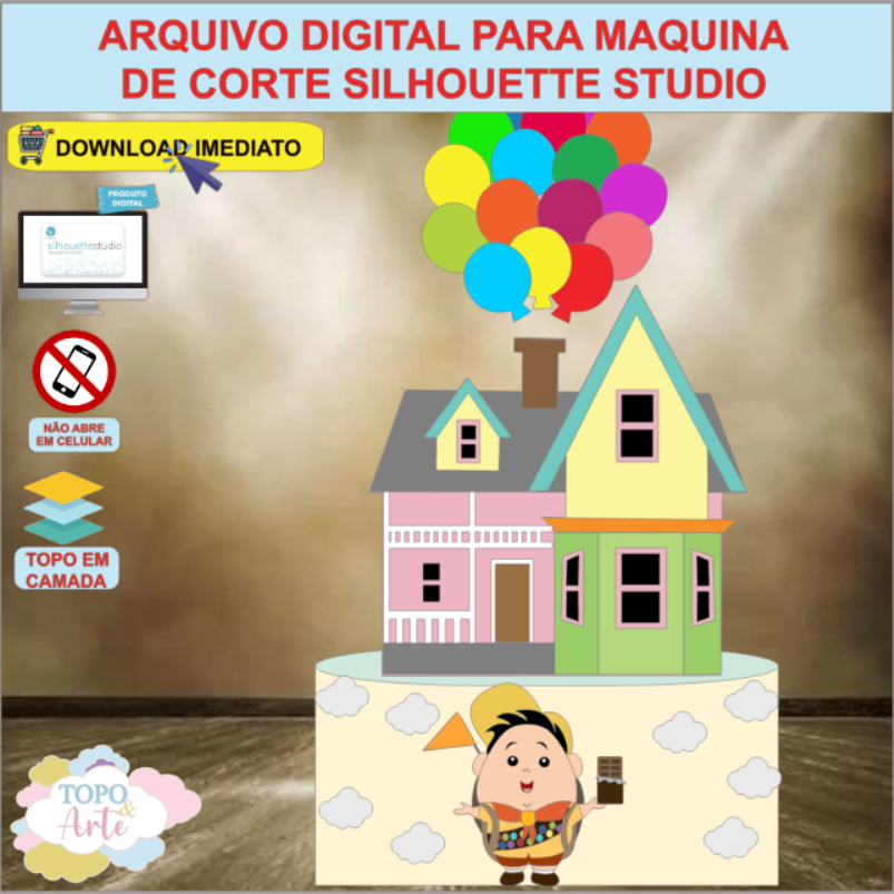 ARQUIVO de Corte Topo de Bolo Up Altas Aventuras - 03