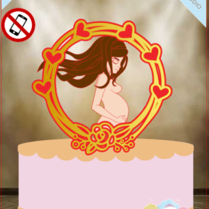 ARQUIVO de Corte Topo de Bolo Mulher Gravida - 03