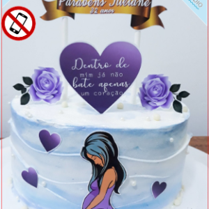 ARQUIVO de Corte Topo de Bolo Mulher Gravida - 02