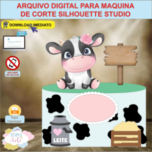 ARQUIVO de Corte Topo de Bolo Vaca Vaquinha - 01