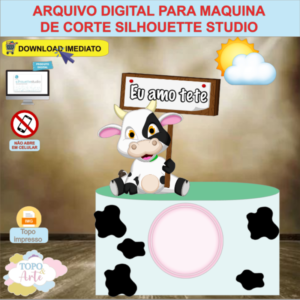 ARQUIVO de Corte Topo de Bolo Vaca Vaquinha - 02