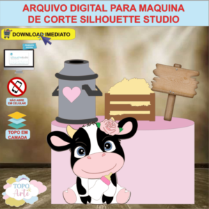 ARQUIVO de Corte Topo de Bolo Vaca Vaquinha - 03
