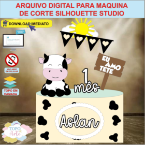 ARQUIVO de Corte Topo de Bolo Vaca Vaquinha - 06