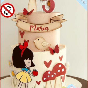 ARQUIVO de Corte Topo de Bolo Branca de Neve Cute - 09
