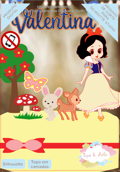 ARQUIVO de Corte Topo de Bolo Branca de Neve - 13