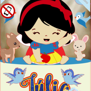 ARQUIVO de Corte Topo de Bolo Branca de Neve Baby Cute - 04