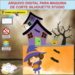 ARQUIVO de Corte Topo de Bolo Halloween Dia das Bruxas - 02