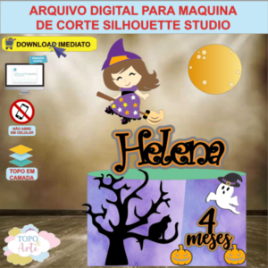 ARQUIVO de Corte Topo de Bolo Halloween Dia das Bruxas - 10