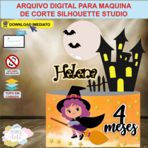 ARQUIVO de Corte Topo de Bolo Halloween Dia das Bruxas - 12