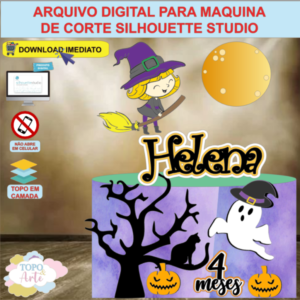 ARQUIVO de Corte Topo de Bolo Halloween Dia das Bruxas - 16