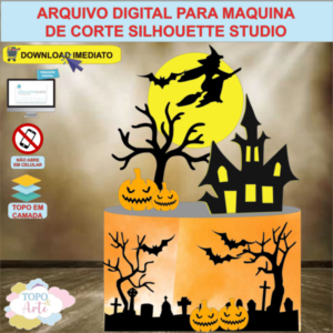 ARQUIVO de Corte Topo de Bolo Halloween Dia das Bruxas - 18