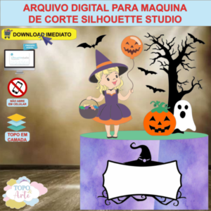 ARQUIVO de Corte Topo de Bolo Halloween Dia das Bruxas - 19