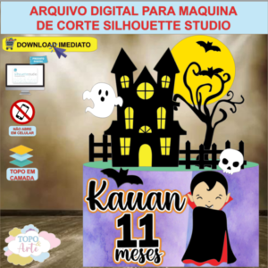 ARQUIVO de Corte Topo de Bolo Halloween Menino - 04