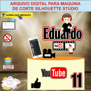 ARQUIVO de Corte Topo de Bolo Rede Social Influencer Youtube - 02