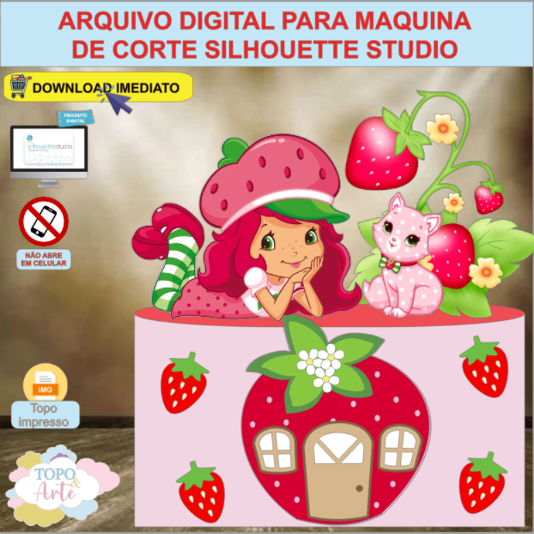 ARQUIVO de Corte Topo de Bolo Moranguinho - 04