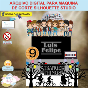 ARQUIVO de Corte Topo de Bolo Stranger Things - 01