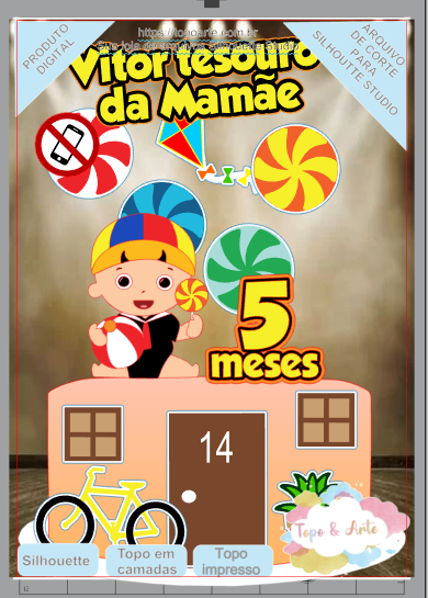 ARQUIVO de Corte Topo de Bolo Turma do Chaves Kiko 14