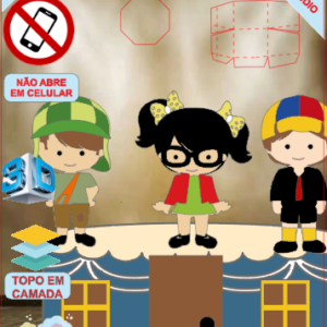 ARQUIVO de Corte Topo de Bolo Turma do Chaves com Barril 3D - 12