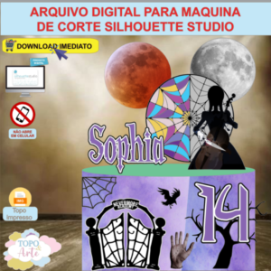 ARQUIVO de Corte Topo de Bolo Wandinha Addams - 07