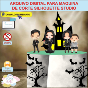 ARQUIVO de Corte Topo de Bolo Wandinha Addams - 11