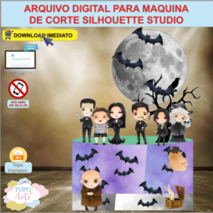 ARQUIVO de Corte Topo de Bolo Wandinha Addams - 12