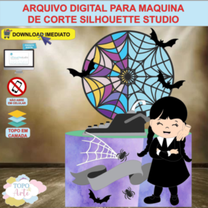 ARQUIVO de Corte Topo de Bolo Wandinha Addams - 13