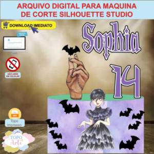 ARQUIVO de Corte Topo de Bolo Wandinha Addams - 14