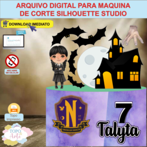ARQUIVO de Corte Topo de Bolo Wandinha Addams - 15
