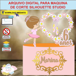 ARQUIVO de Corte Topo de Bolo Bailarina - 06