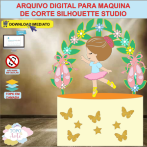 ARQUIVO de Corte Topo de Bolo Bailarina - 08