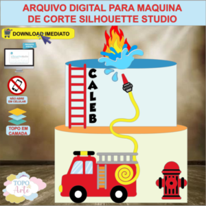 ARQUIVO de Corte Topo de Bolo Bombeiro - 07
