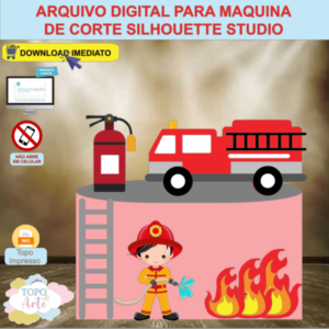ARQUIVO de Corte Topo de Bolo Bombeiro - 08